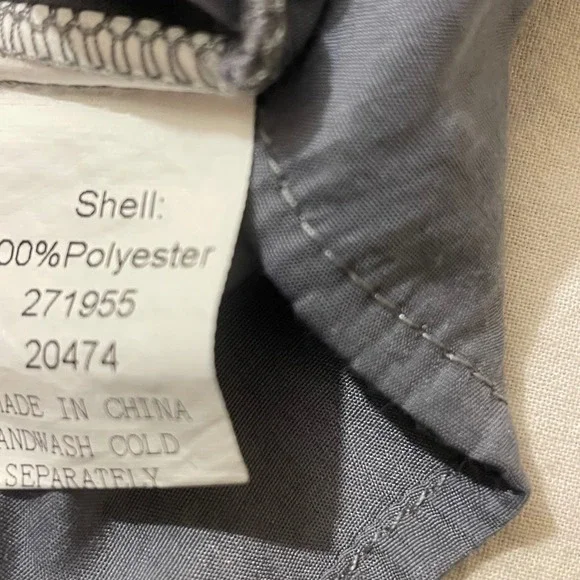 Embroidered Blouse Womens Medium Gray V Neck Top Short Sleeve Crochet Bohemian - Picture 5 of 8